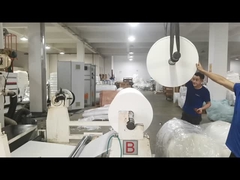 টেক্সটাইল ফ্যাব্রিক প্রিন্টিং + পিই এক্সট্রুডিং কালো এবং সাদা চক্রযুক্ত মুদ্রিত