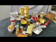 মসৃণ প্রাচীর কালো এবং সোনার মিনি ডোম ঢাকনা সঙ্গে Oblong ফয়েল Take-আউট প্যান