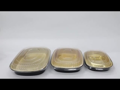 মসৃণ দেয়াল কালো এবং সোনার 680 মিলি ওব্লং ফয়েল বেকিং এবং সঞ্চয় করার জন্য প্যান