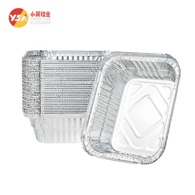 Eco - Friendly Silver Foil Container Food Packaging Solutions Lunch Box