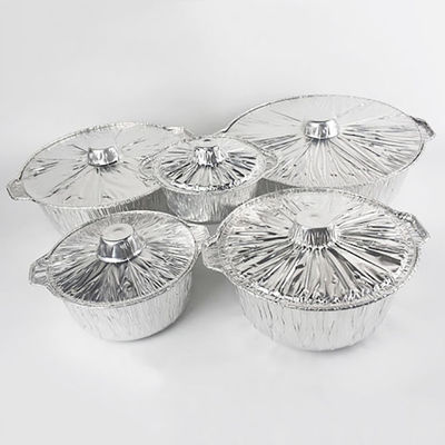 3003 3004 8011 Disposable Aluminum Foil Pot With Lids Foil Tray Round