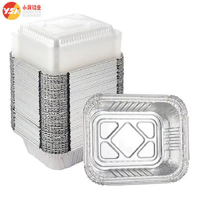 F1 8342 450ml একবার ব্যবহারযোগ্য অ্যালুমিনিয়াম ফয়েল ফুড আউট নিতে কন্টেইনার ক্যাপ সহ
