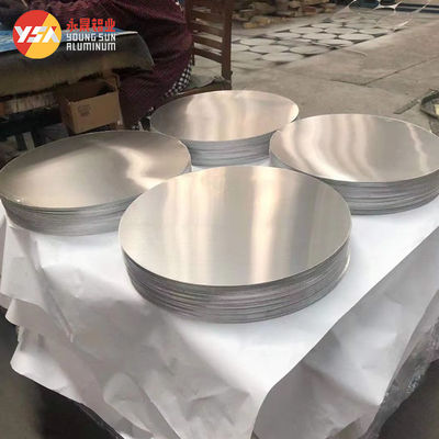 ওয়াশ বেসিন 1060 1100 অ্যালুমিনিয়াম গোলাকার শীট ল্যাম্প রান্নাঘর উপকরণ H14 কাস্টম আকার উচ্চ সমতলতা Burr মুক্ত প্রান্ত খাদ্য গ্রেড