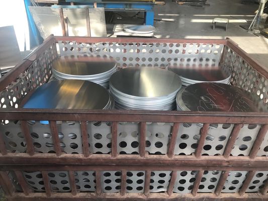 Non Stick 1050 3003 5052 Aluminum Round Circle Cookware Utensils Custom Size High Flatness Burr Free Edge Food Grade